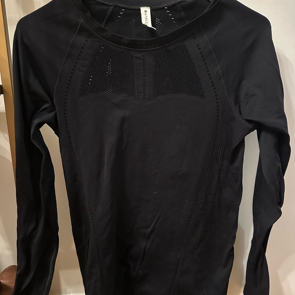 Athleta Black Long Sleeve Top